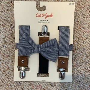 Adorable Bow Tie and Suspenders Set